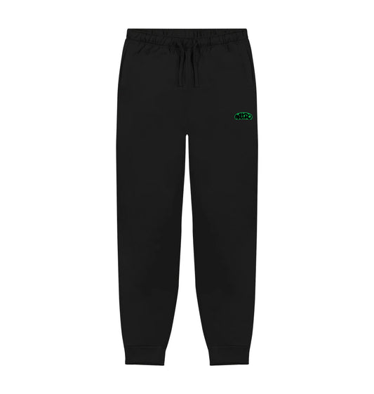 Black Embroidered MITO Sweatpants